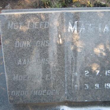 NIEKERK Maria M., van 1925-1980