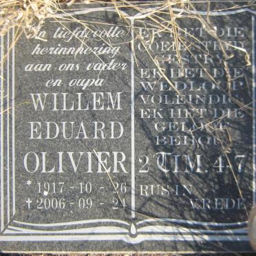 OLIVIER Willem Eduard 1917-2006