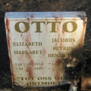 OTTO Jacobus Petrus Hendrik?? &amp; Elizabeth Margaret 1934-2002