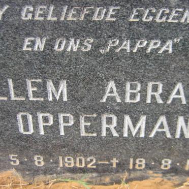 OPPERMAN Willem Abraham 1902-1961