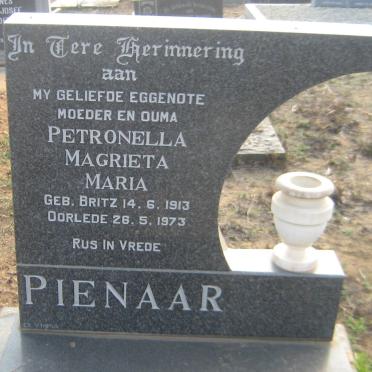 PIENAAR Petronella Magrieta Maria nee BRITZ 1913-1973