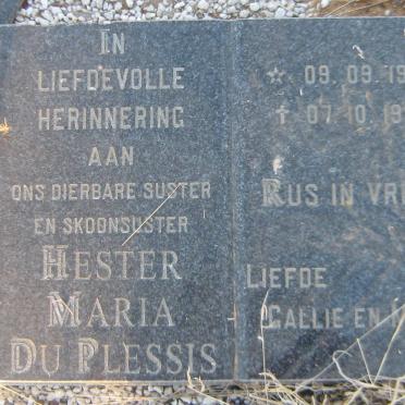 PLESSIS Hester Maria, du 1939-1987