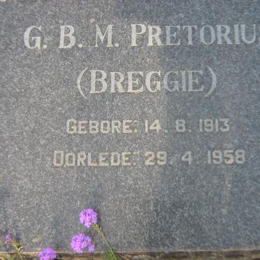 PRETORIUS G.B.M. 1913-1958