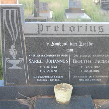PRETORIUS Sarel Johannes 1903-1972 &amp; Bertha Jacoba 1907-1996