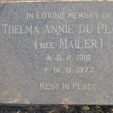 PLOOY Thelma Annie, du nee MAILER 1918-1973