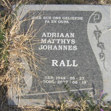 RALL Adriaan Matthys Johannes 1948-2007