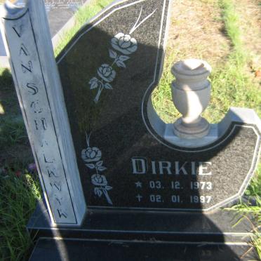 SCHALKWYK Dirkie, van 1973-1997