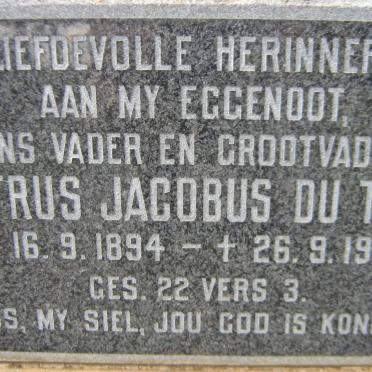 TOIT Petrus Jacobus, du 1894-1975