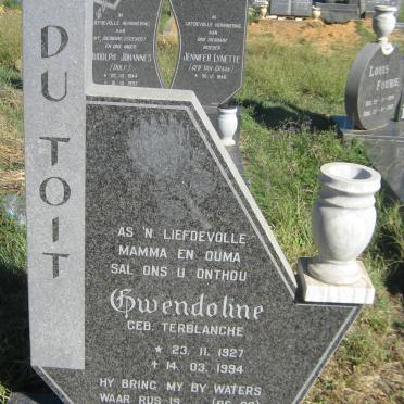 TOIT Gwendoline, du nee TERBLANCHE 1927-1994