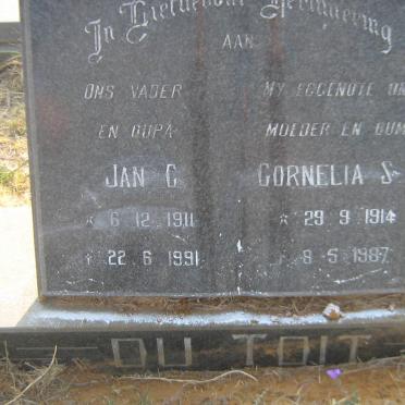TOIT Jan C., du 1911-1991 &amp; Cornelia S.C. 1914-1987