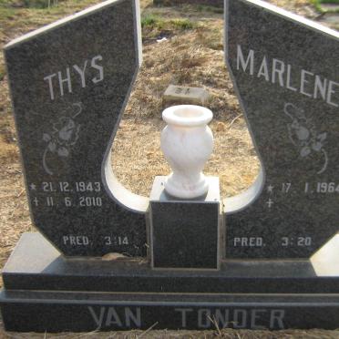 TONDER Thys, van 1943-2010 &amp; Marlene 1964-