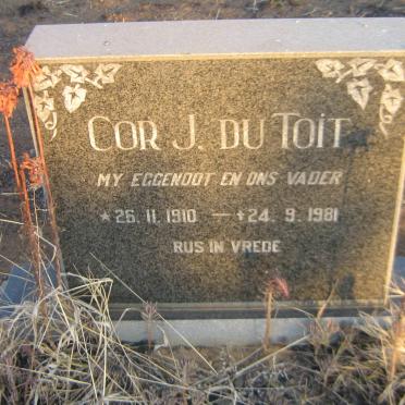 TOIT Cor J., du 1910-1981