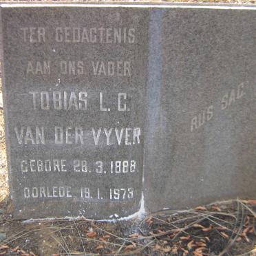 VYVER Tobias L.C., van der 1888-1973