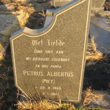 VENTER Petrus Albertus 1940-1987