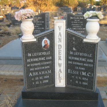 WALT Abraham, van der 1924-2006 &amp; M.C. 1924-2009