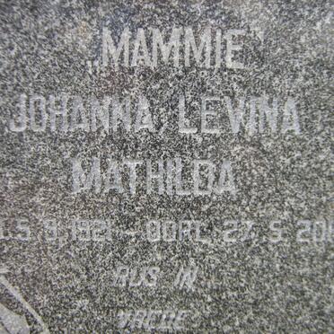 WALT Johannes Marthinus, van der 1916-1960 &amp; Johanna Levina Mathilda 1921-2014