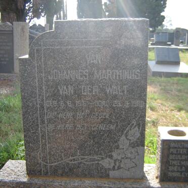 WALT Johannes Marthinus, van der 1916-1960 &amp; Johanna Levina Mathilda 1921-2014