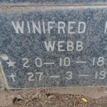 WEBB Winifred M. 1890-1991