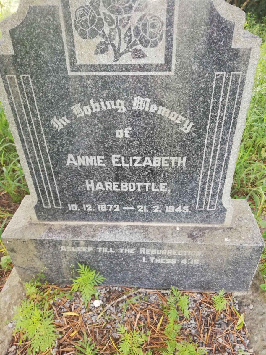 HAREBOTTLE Annie Elizabeth 1872-1945