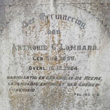LOMBARD Anthonie C. 1859-1904