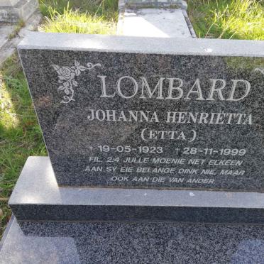 LOMBARD Johanna Henrietta 1923-1999
