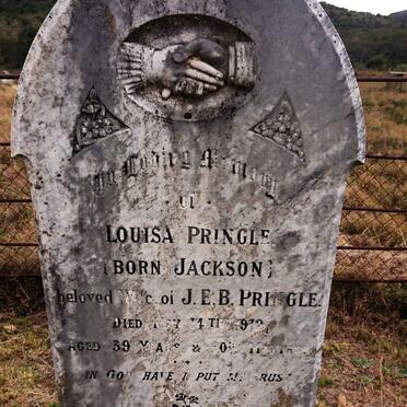 PRINGLE Louisa nee JACKSON - 1912