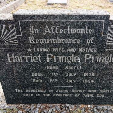 PRINGLE Harriet Pringle nee SCOTT 1878-1954