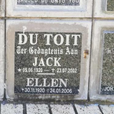 TOIT Jack, du 1920-2002 &amp; Ellen 1920-2006