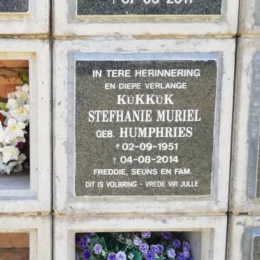 KÜKKÜK Stefhanie Muriel nee HUMPHRIES 1951-2014