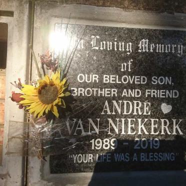 NIEKERK Andre, van 1989-2019