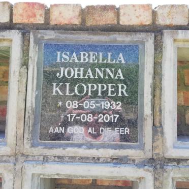 KLOPPER Isabella Johanna 1932-2017