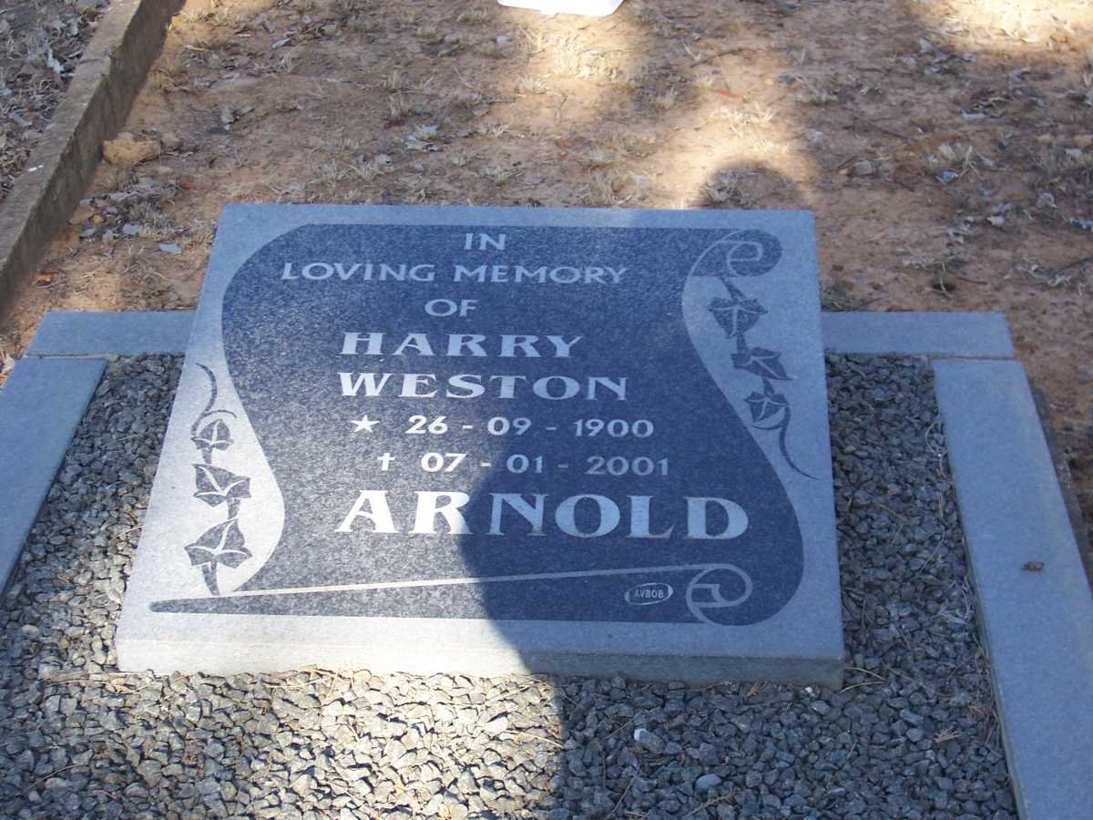 ARNOLD Harry Weston 1900-2001