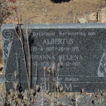 BLOM Albertus 1907-1971 &amp; Johanna Helena 1908-1981