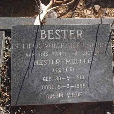 BESTER Hester Muller 1918-1998