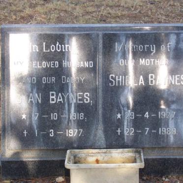 BAYNES Stan 1918-1977 &amp; Shiela 1927-1989