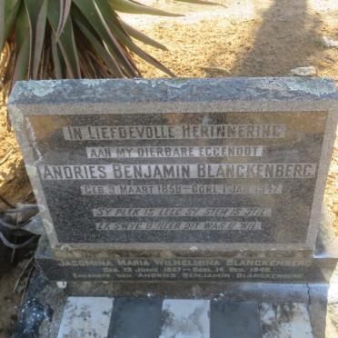 BLANCKENBERG Andries Benjamin 1858-1947 &amp; Jacomina Maria Wilhelmina 1857-1948