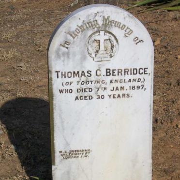 BERRIDGE Thomas G. -1897