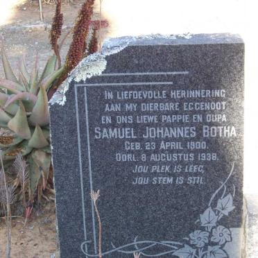 BOTHA Samuel Johannes 1900-1938