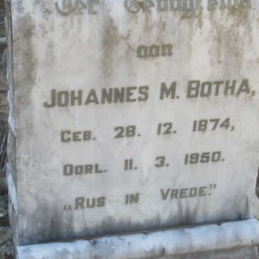 BOTHA Johannes M. 1874-1950