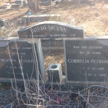 BREDENHANN Philippus Albertus 1921-1991 &amp; Cornelia Petronella 1918-1999