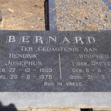 BERNARD Hendrik Josephus 1903-1975 &amp; Winifred DREYER 1905-1979