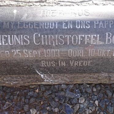 BOTHA Theunis Christoffel 1903-1952