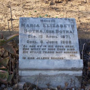 BOTHA Maria Elizabeth nee BOTHA 1871-1906