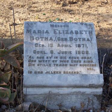 BOTHA Maria Elizabeth nee BOTHA 1871-1906