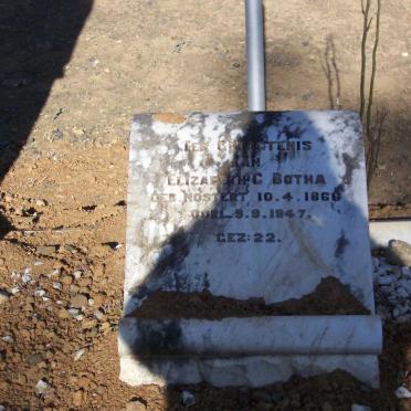 BOTHA Elizabeth C. nee MOSTERT 1866-1947