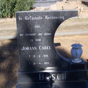 BOSCH Johan Carel 1941-1985