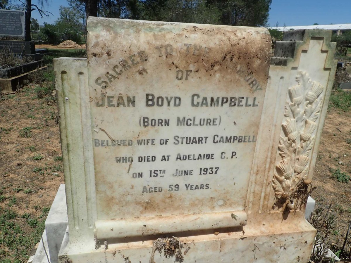 CAMPBELL Jean Boyd nee MCLURE -1937