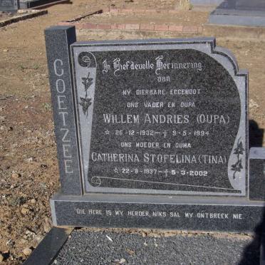 COETZEE Willem Andries 1932-1994 &amp; Catherina Stofelina 1937-2002
