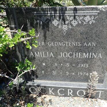 COCKCROFT Amelia Jochemina 1913-1974