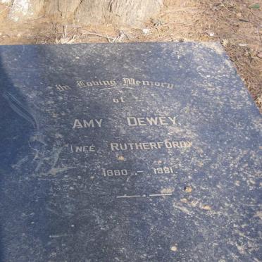 DEWEY Amy nee RUTHERFORD 1890-1961
